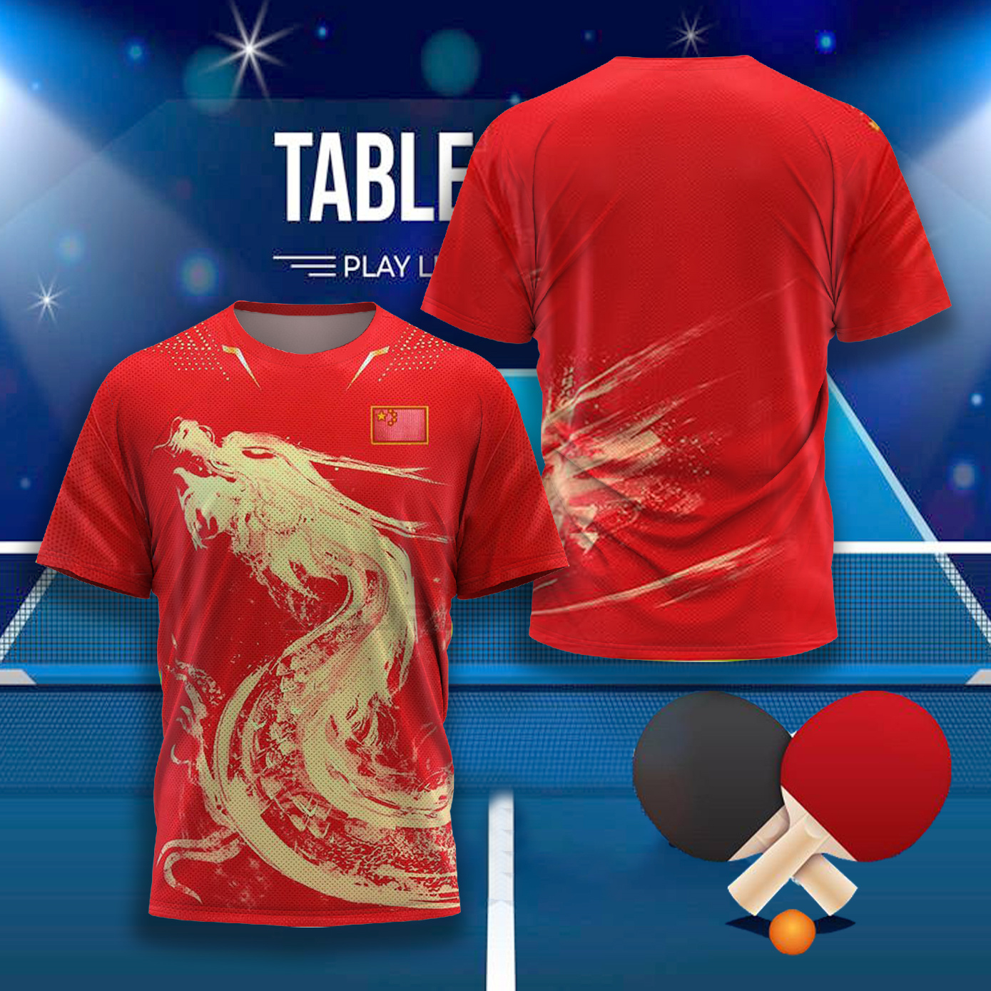 CHINA Dragon Table Tennis Grap - Badminton Asia บทวิจารณ์และราคา